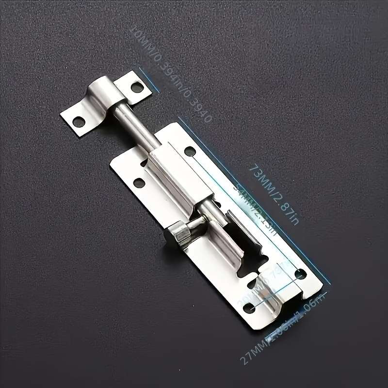 Stainless Steel Slide Bolt Lock Set with Screws