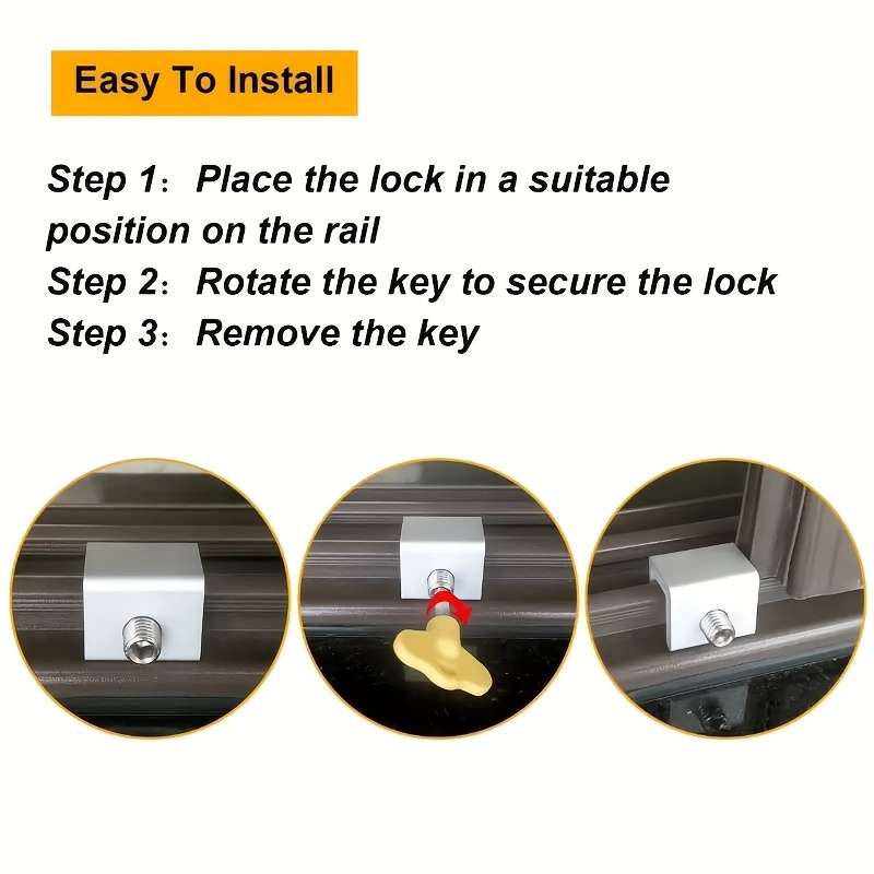 1pc  Metal Sliding Sash Lock