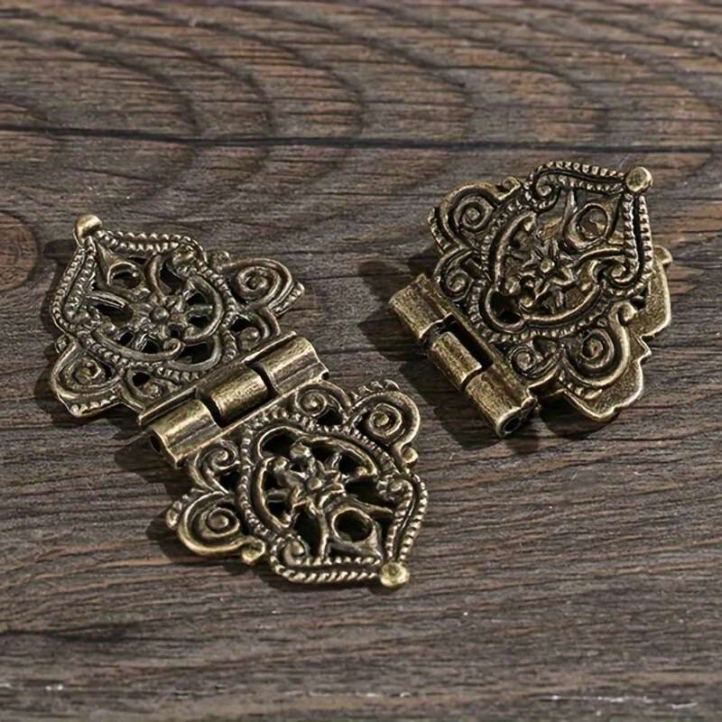 1pc Vintage Pattern Lace Butterfly Hinge Zinc Alloy Hollow Hinge
