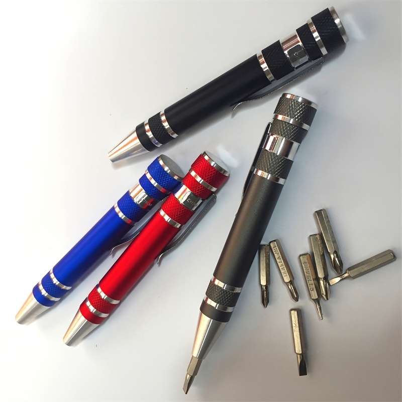 Aluminum Alloy 8-in-1 Screwdriver Pen Set
