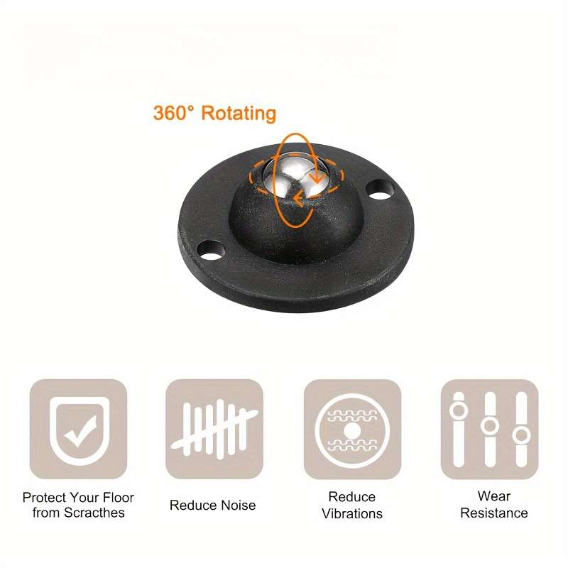 Heavy-Duty 360 Swivel Ball Casters