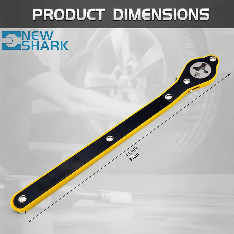 Engineers Heavy-Duty Iron Scissor Jack Ratchet Wrench