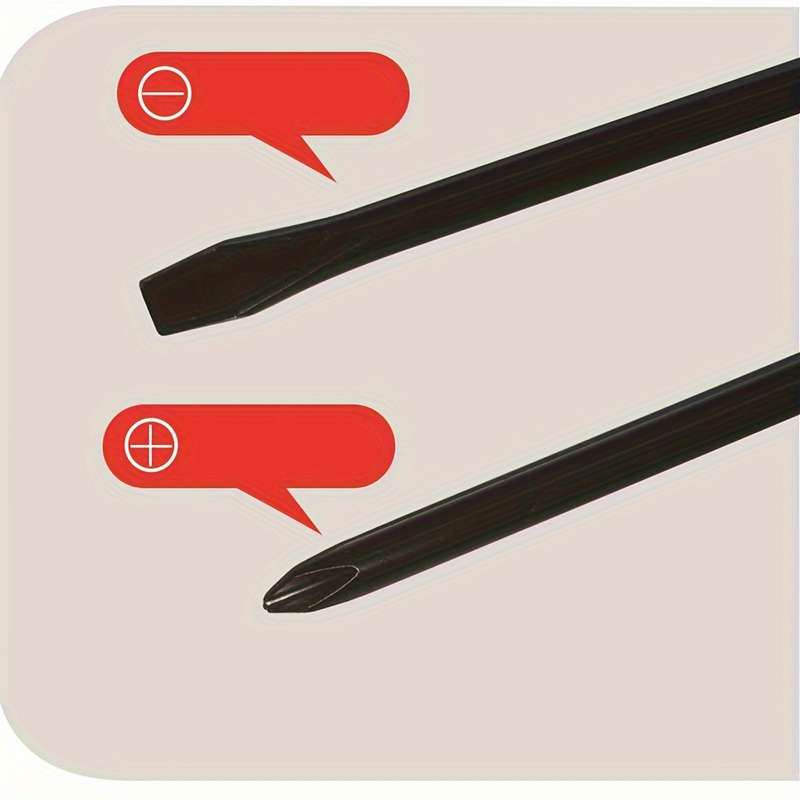 2 Pieces Set of Carbon Steel Screwdrivers: