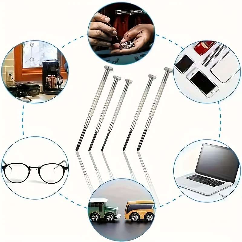 6-Piece Precision Steel Screwdriver Set - Phillips Head