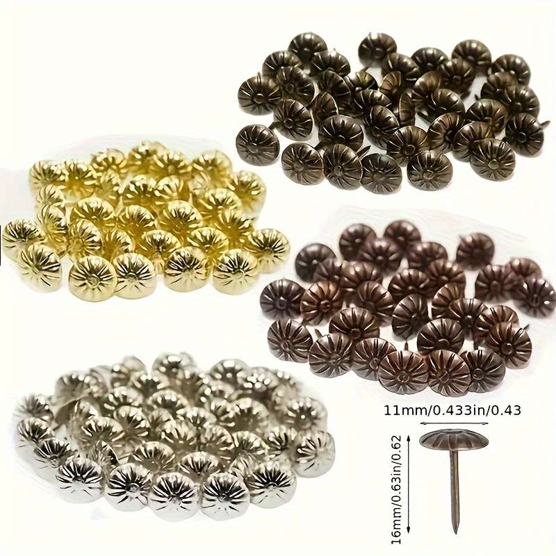 Decorative Antique Iron Chrysanthemum Upholstery Tacks In