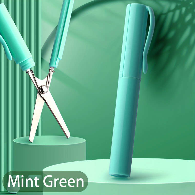 Compact Stainless Steel Folding Scissors - Ergonomic