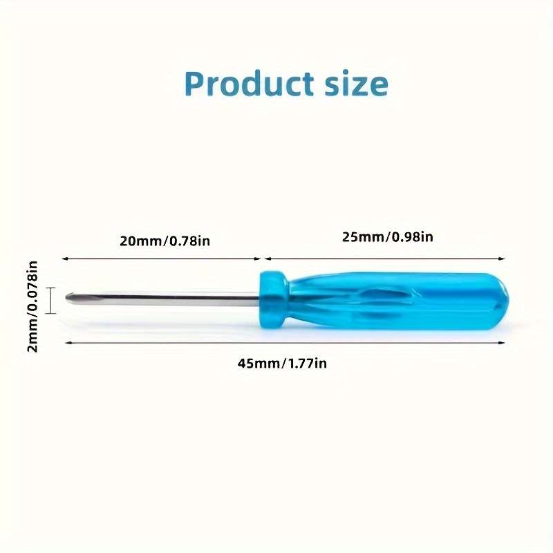 10pcs Mini Screwdriver Set with Blue Crystal Handle
