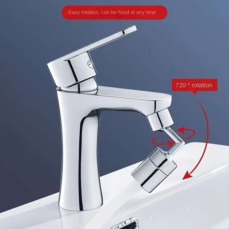 1pc 201 Stainless Steel 720 Rotatable Kitchen Bathroom Faucet