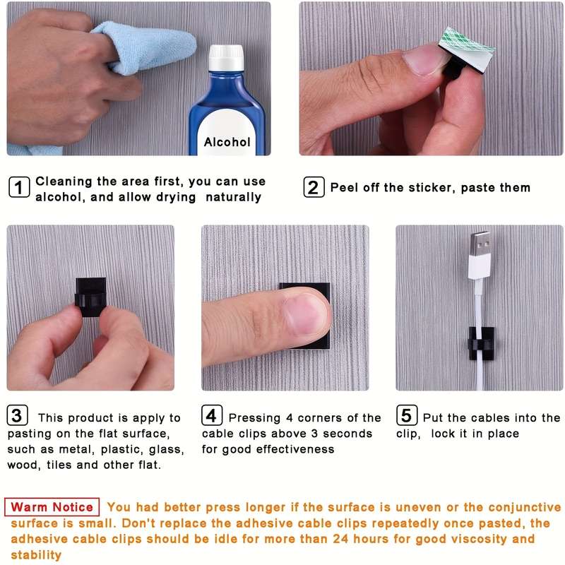 Adhesive Cable Clips Wire Clips