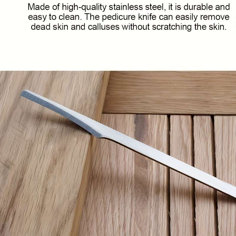 Stainless Steel Pedicure Knife - Professional Foot File For Callus Removal
