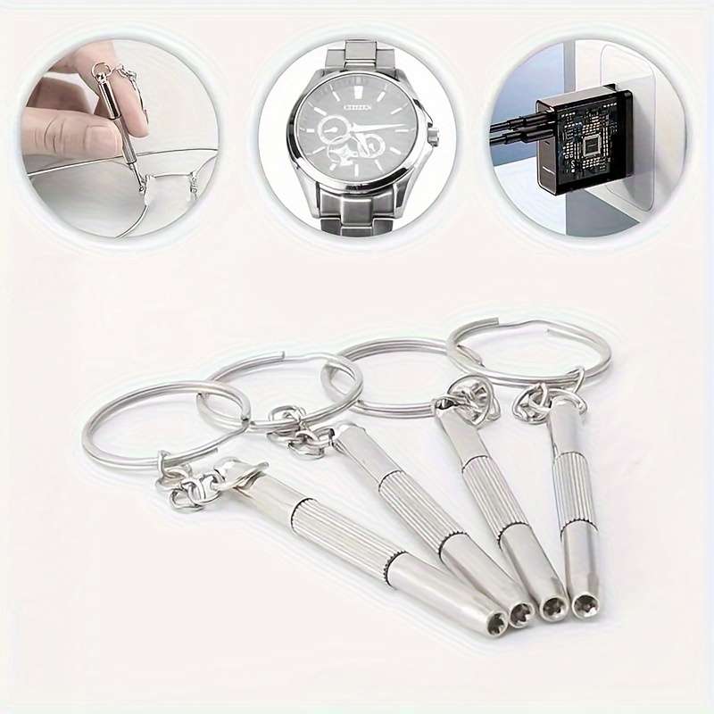 5-Piece Precision Screwdriver Set with Keychain