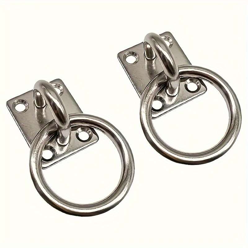 4-Pack Marine Grade 304 Stainless Steel Square Pad Eyelets