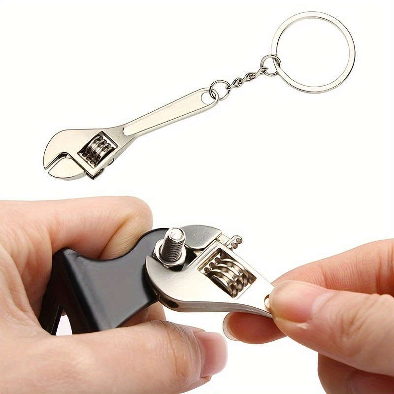 1pc Stainless Steel Mini Wrench Keychain -