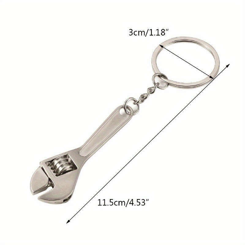 1pc Stainless Steel Mini Wrench Keychain -