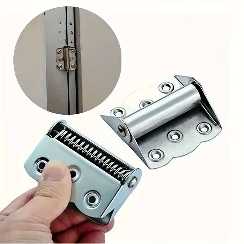 Stainless Steel Butterfly Hinge Automatic Closing Flush Hinges Rustproof Spring