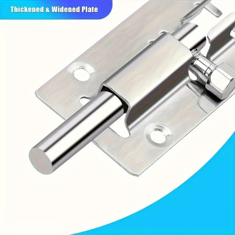 Stainless Steel Slide Bolt Lock Set with Screws