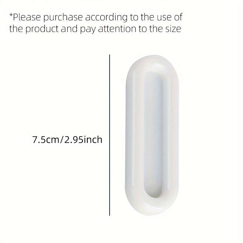 Easy-Install White Sliding Cabinet Handle