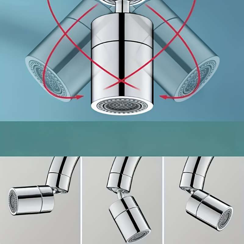 1pc 201 Stainless Steel 720 Rotatable Kitchen Bathroom Faucet