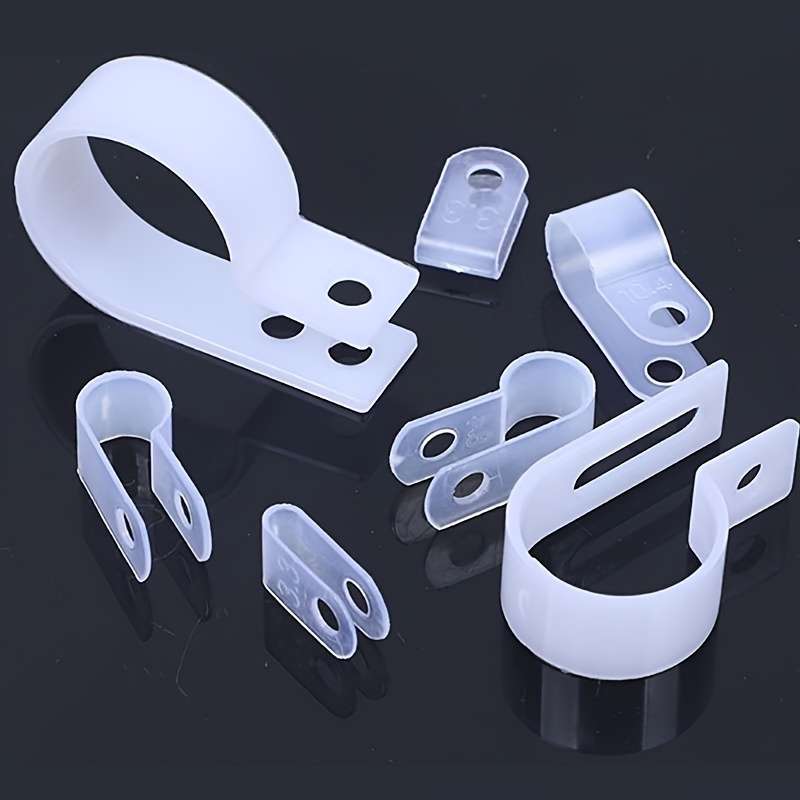 Nylon White Cable Clip Wire Clamp