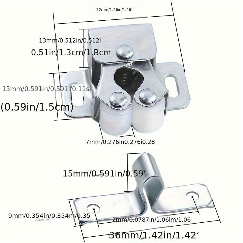 24pcs Cabinet Locks With Double Rollers