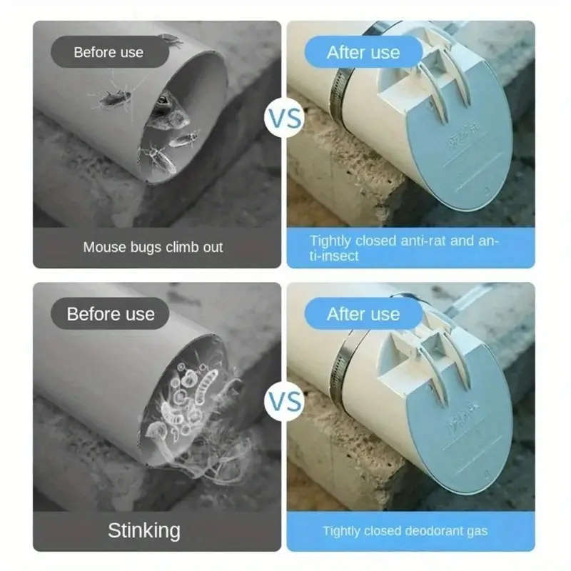 Odor-Proof Floor Drain Pipe with an Automatic Closing Filter Plug