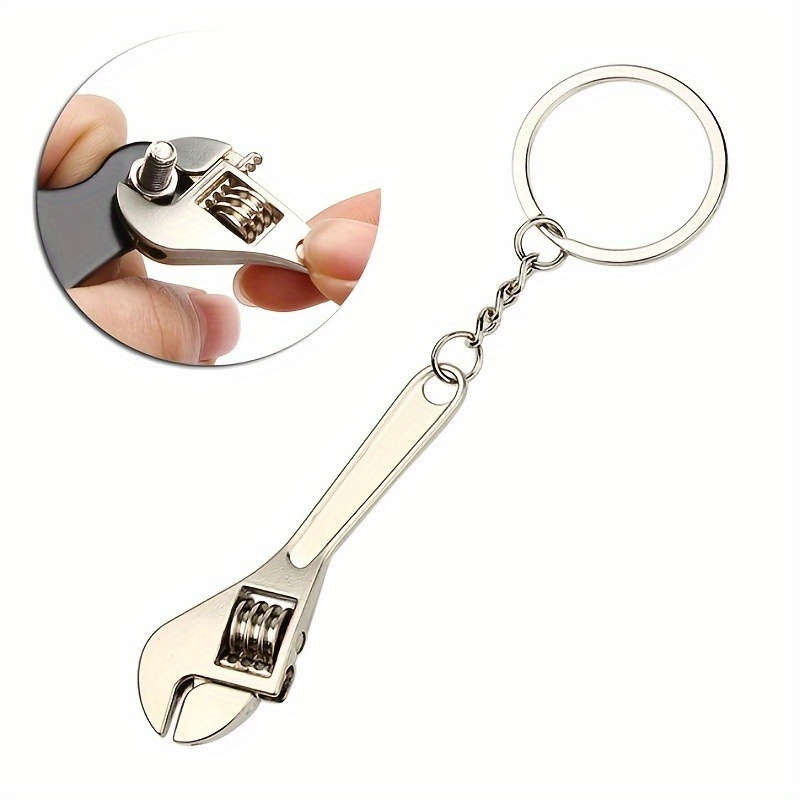 1pc Stainless Steel Mini Wrench Keychain -
