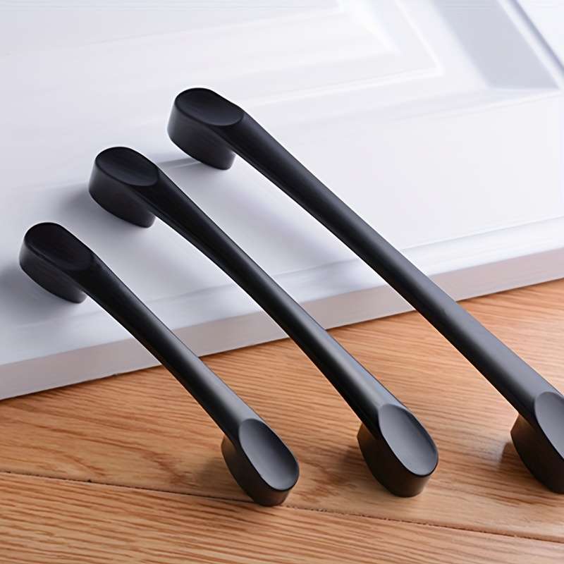 Aluminum Alloy Black Cabinet Handles