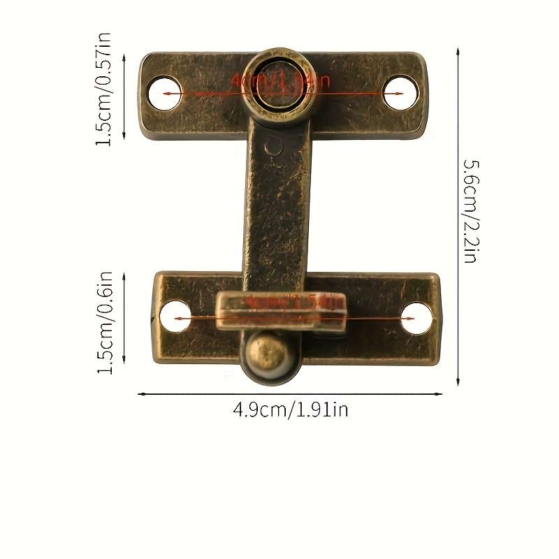 1pc Vintage Bronze Sliding Window Door Lock Handle -
