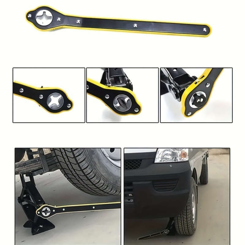 Engineers Heavy-Duty Iron Scissor Jack Ratchet Wrench