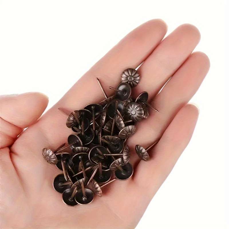 Decorative Antique Iron Chrysanthemum Upholstery Tacks In