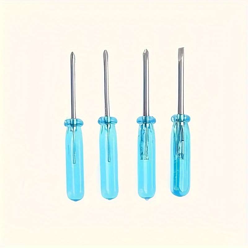 10pcs Mini Screwdriver Set with Blue Crystal Handle