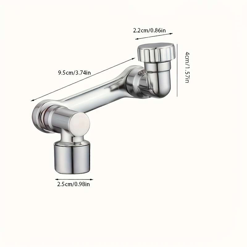 1pc Chrome-Plated 1080 Foldable Extendable Kitchen/Bathroom Faucet