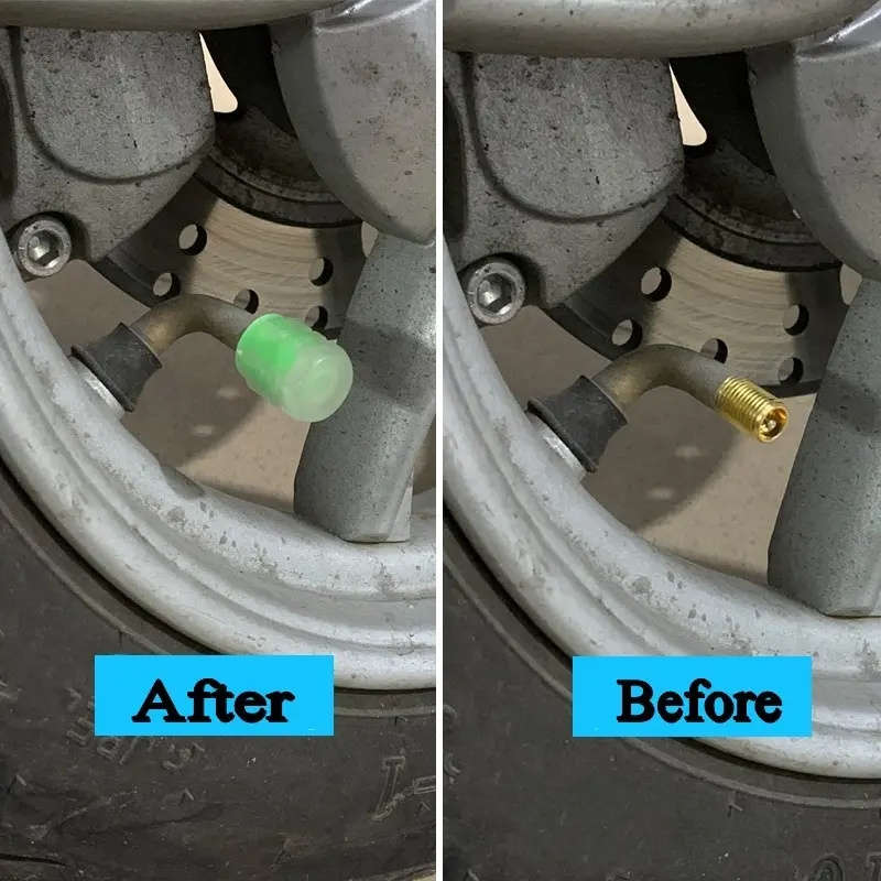 4pcs Glow-in-the-Dark Tire Valve Caps