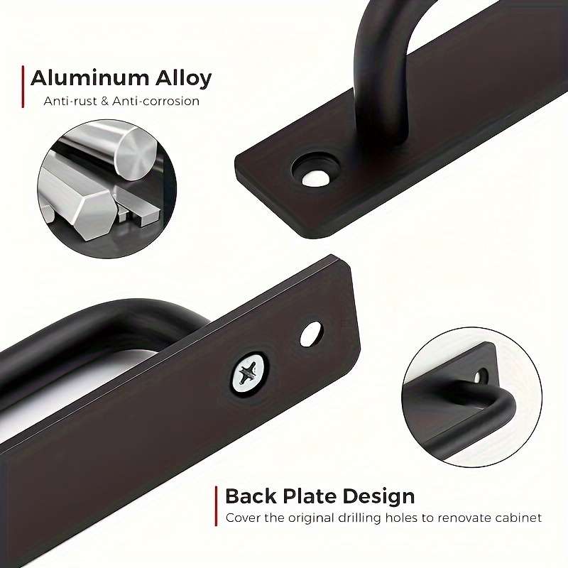 A 1Inch Round Tube Square Plate 148mm Door  And Window Handle Sliding Door Handle