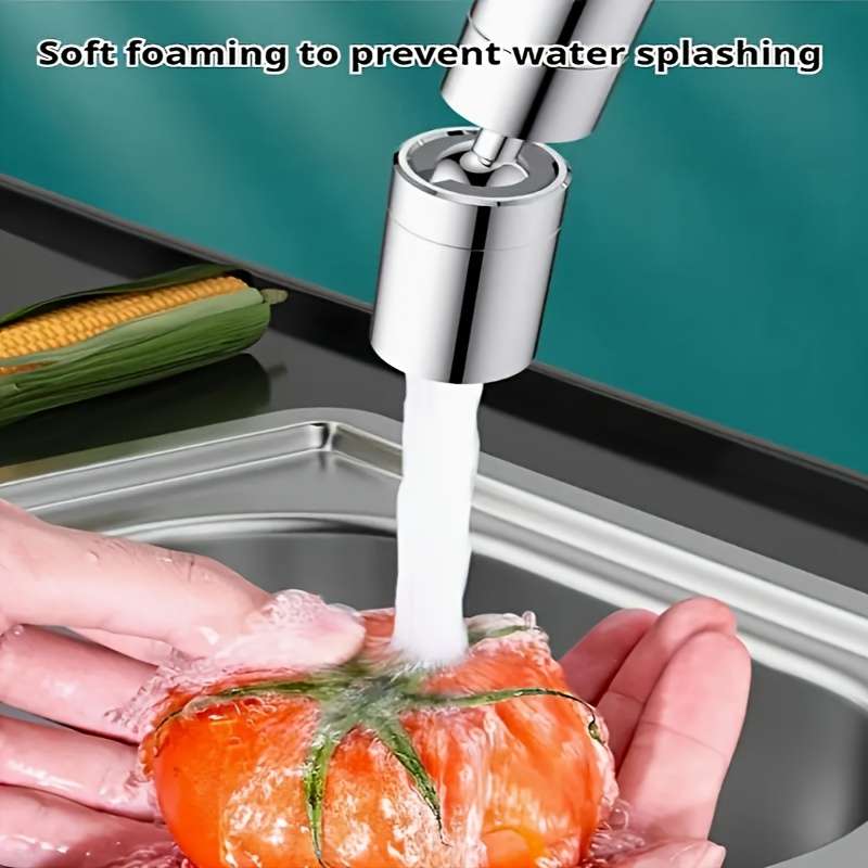 1pc 201 Stainless Steel 720 Rotatable Kitchen Bathroom Faucet