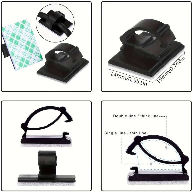 Adhesive Cable Clips Wire Clips