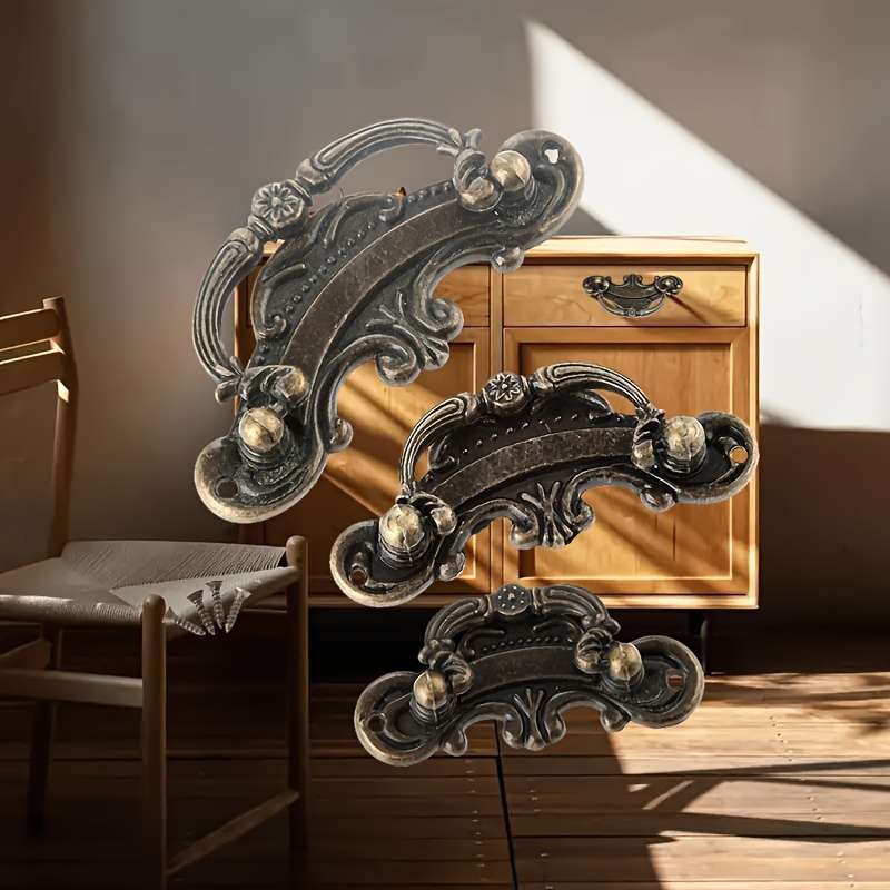 Zinc Alloy Drawer Pull with Ornate Design