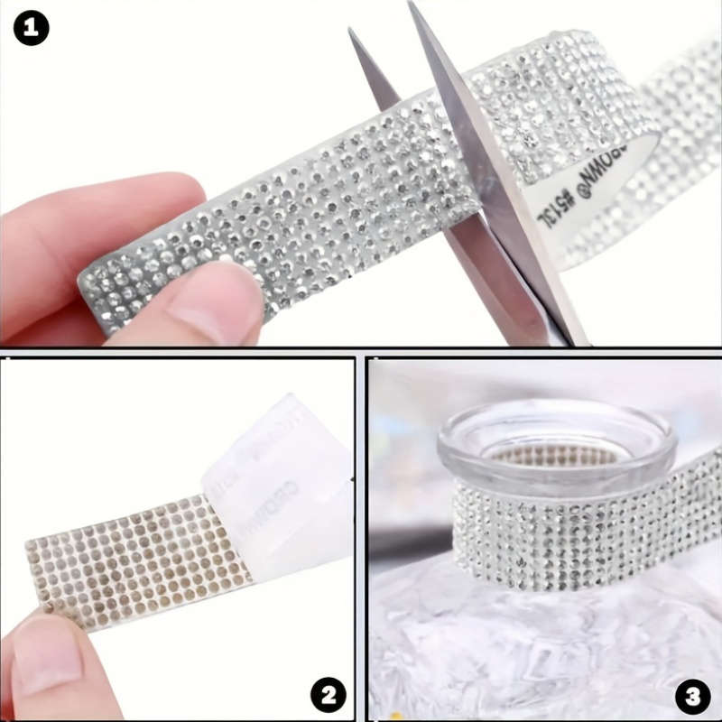 Fashion Rhinestone Strips Stickers