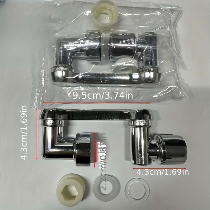 1pc Chrome-Plated 1080 Foldable Extendable Kitchen/Bathroom Faucet