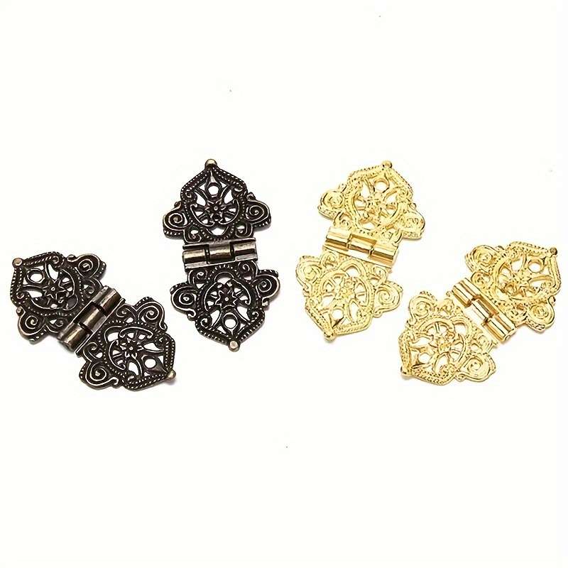 1pc Vintage Pattern Lace Butterfly Hinge Zinc Alloy Hollow Hinge