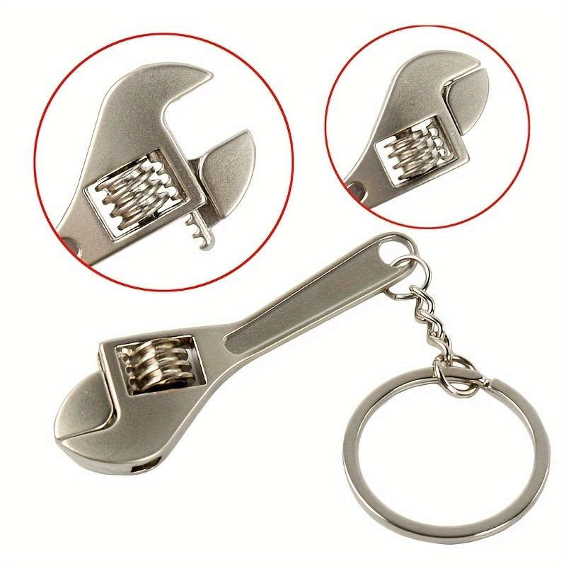 1pc Stainless Steel Mini Wrench Keychain -