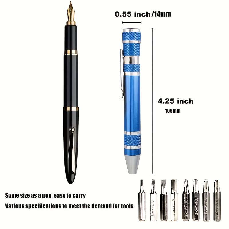 Aluminum Alloy 8-in-1 Screwdriver Pen Set