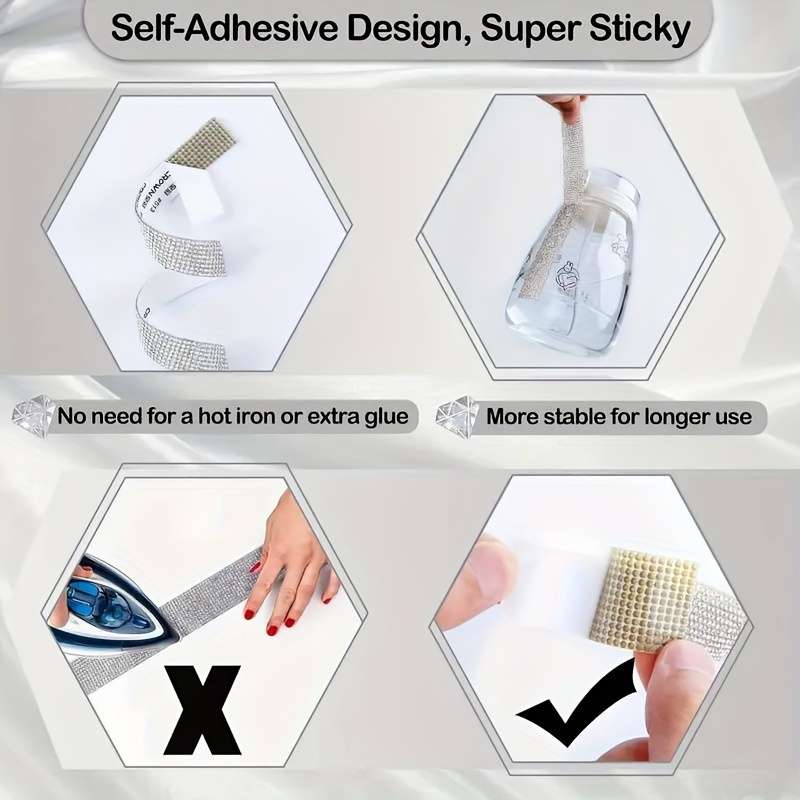 Fashion Rhinestone Strips Stickers