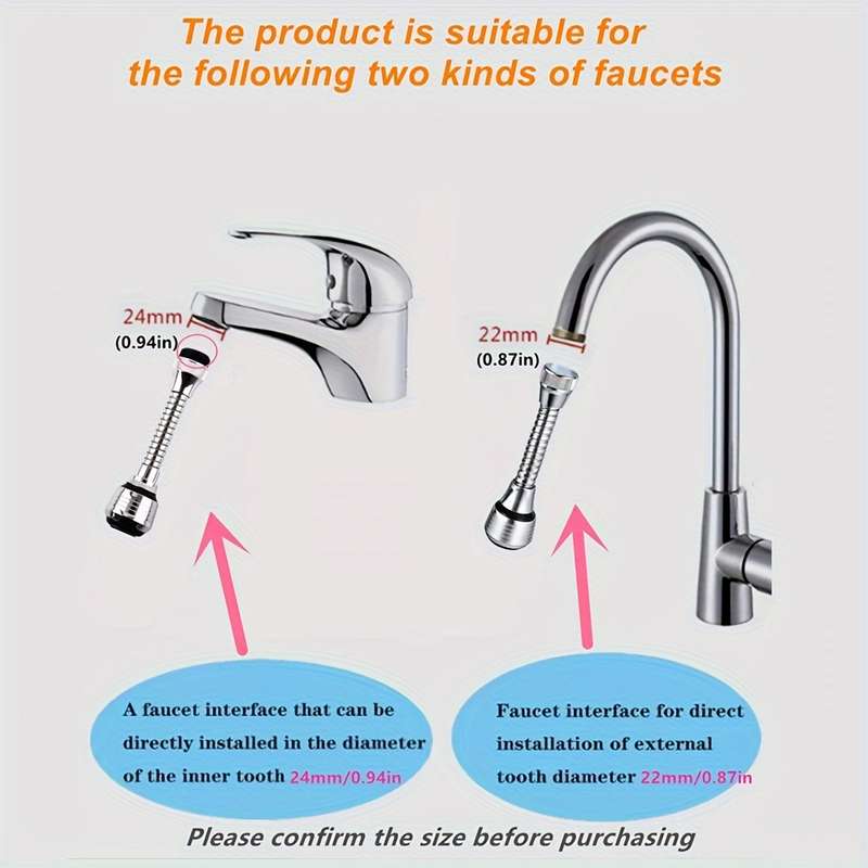 1pc Flexible Kitchen Faucet Extension