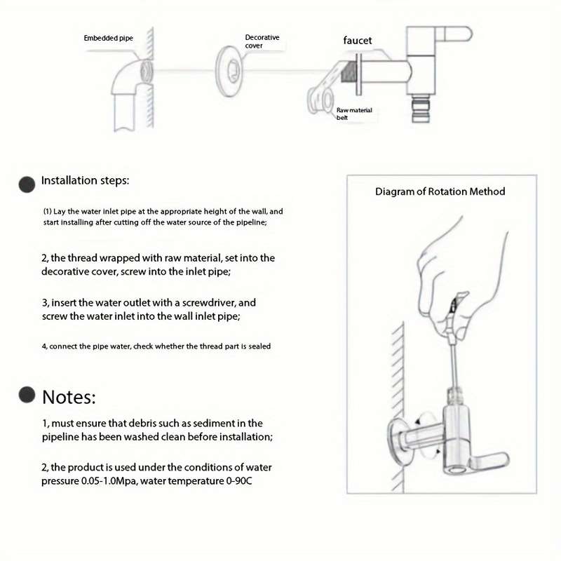 1pcs G1/2 Outdoor Faucet