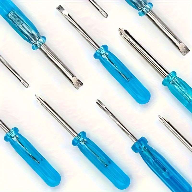 10pcs Mini Screwdriver Set with Blue Crystal Handle