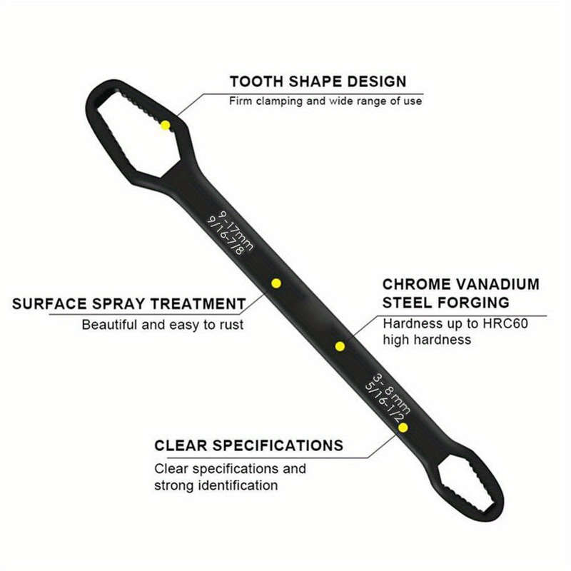 1pc Universal Self-Adjusting Multi-Function Wrench
