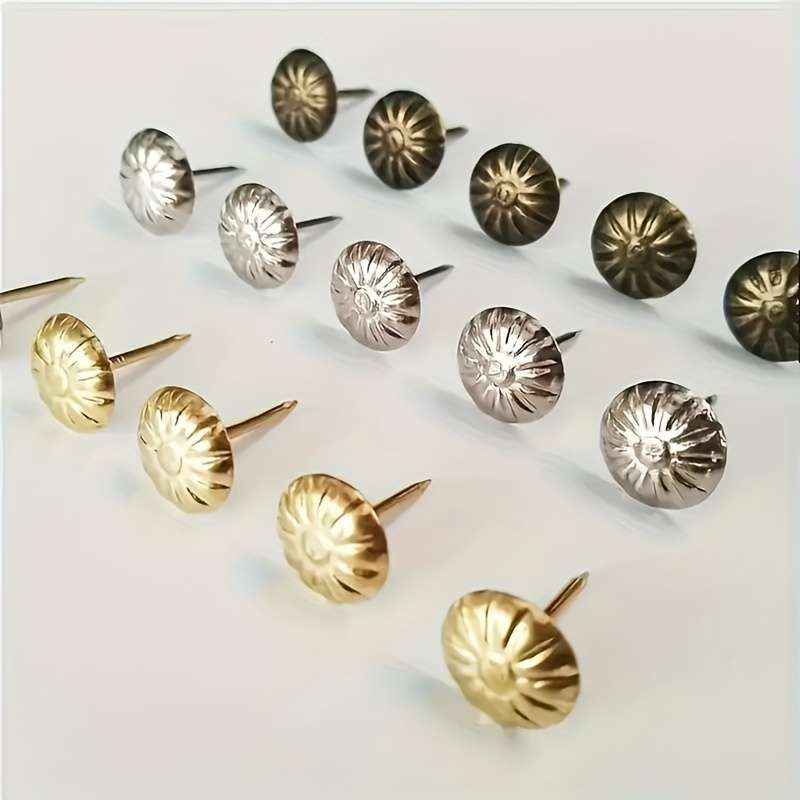 Decorative Antique Iron Chrysanthemum Upholstery Tacks In