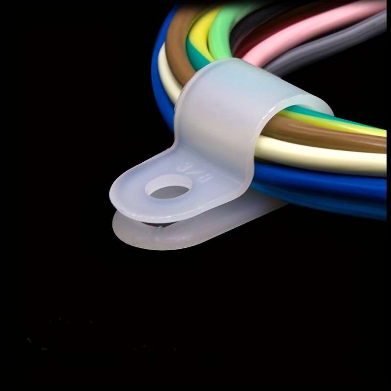 Nylon White Cable Clip Wire Clamp