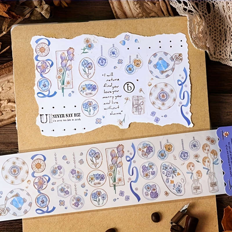 Vintage Floral Dream Tea Collection Washi Tape Strip